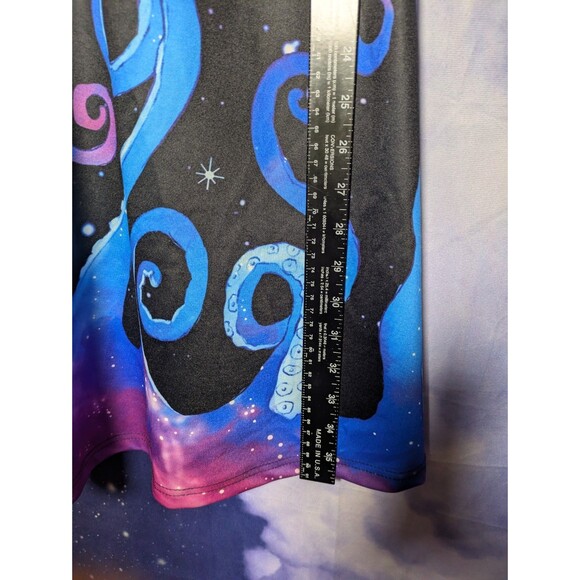 Galaxy Tentacle Cosmic Print Dress Size 14 Whimsigoth Festival Octopus - Picture 4 of 7